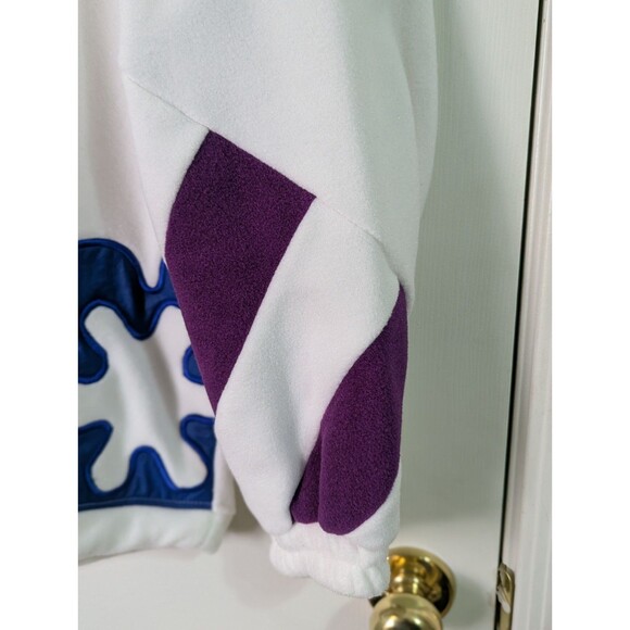 NWT Rare VTG FILA Italian Ski Team Fleece Pullover Womens 14 White Embroidered - Picture 6 of 16